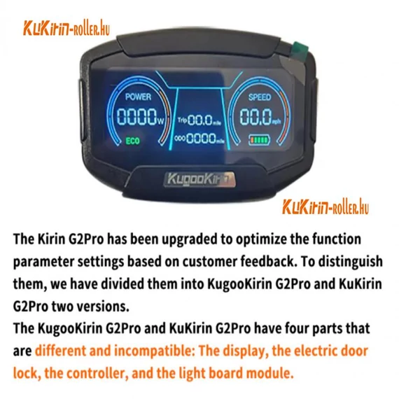 Kugookirin g2 pro kijelző